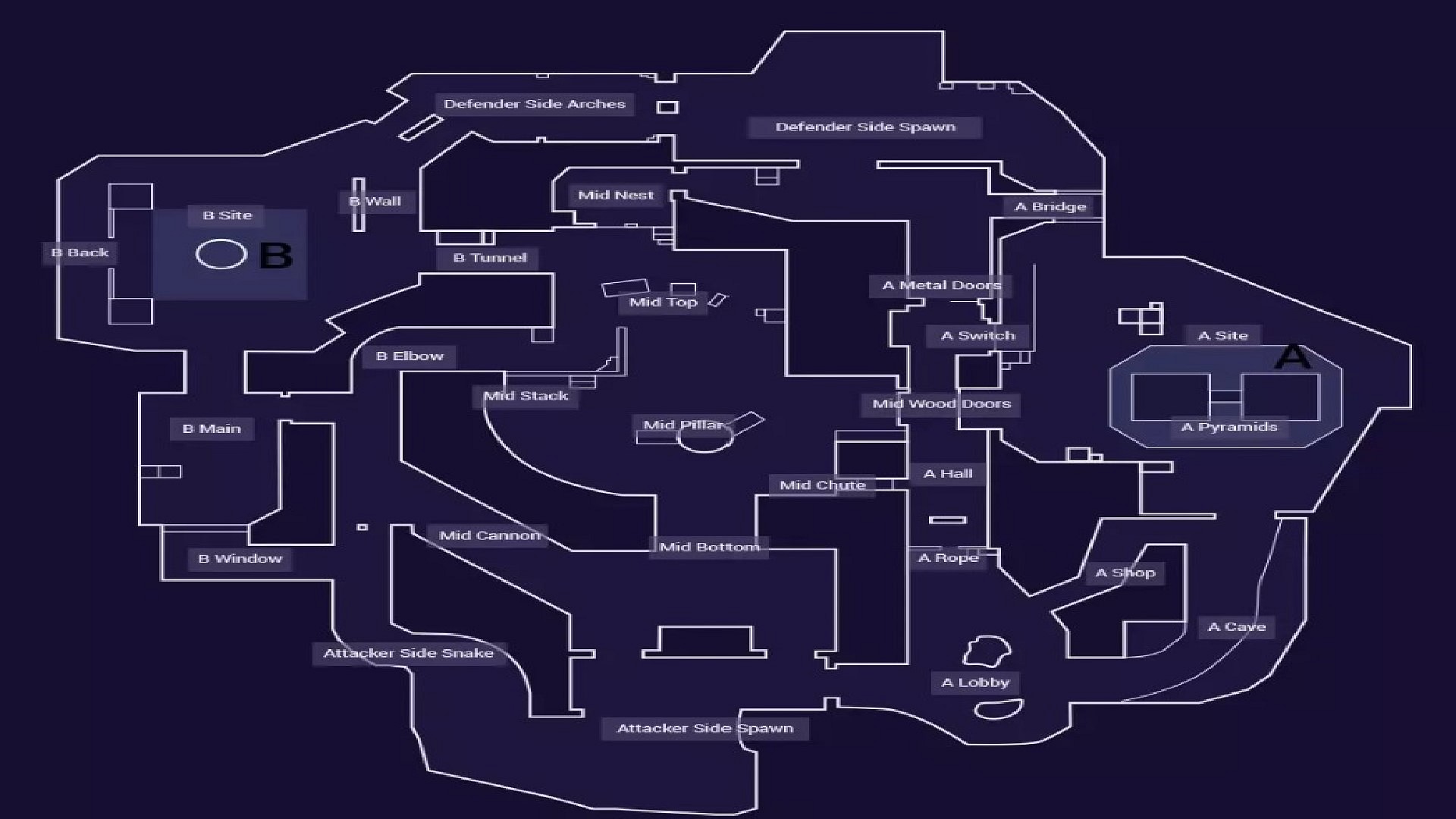 VALORANT: Nomes dos Lugares do Mapa BREEZE 