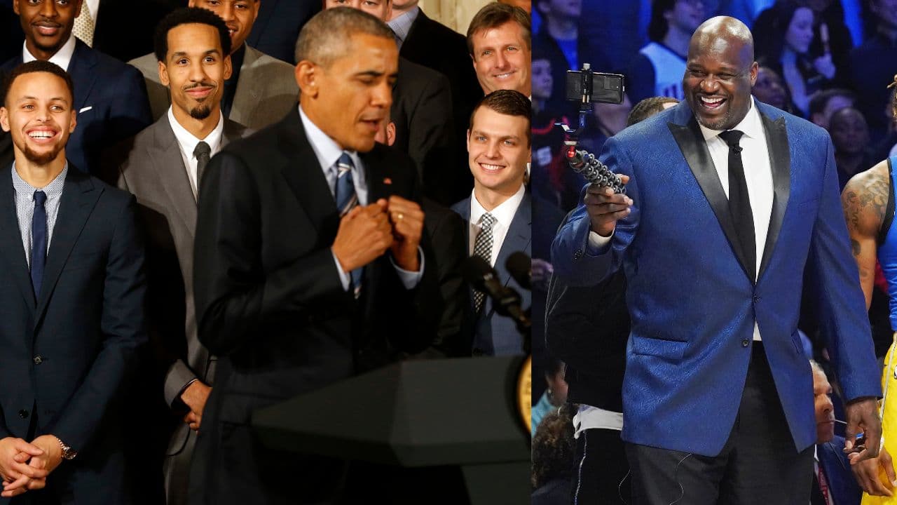 7 Years After Stephen Curry and Klay Thompson Got Trolled in The White House, Shaquille O’Neal Hilariously Shares Travis Kelce Taking Over President Biden’s Podium