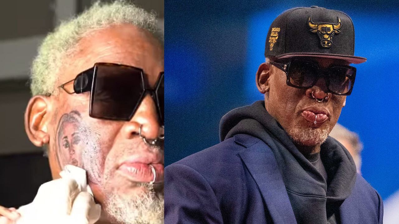 Dennis Rodman faces up to new tattoo