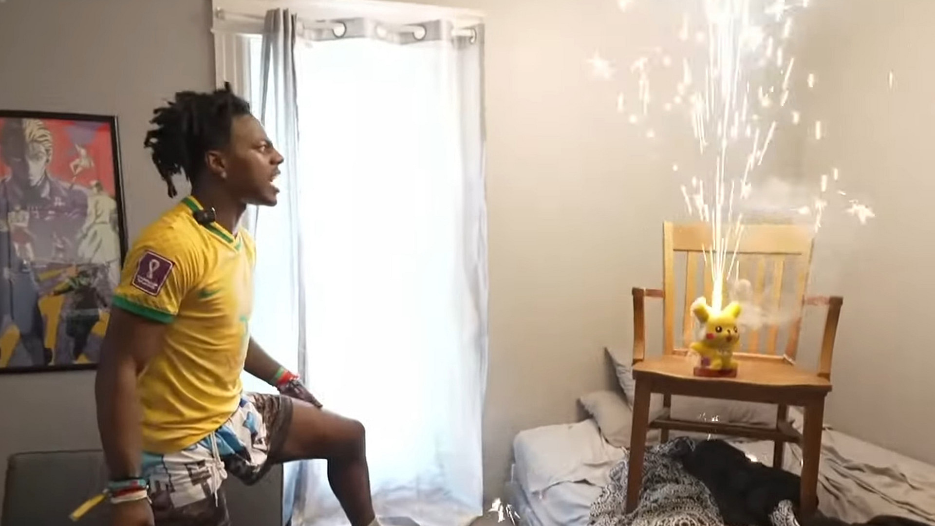 Is IShowSpeed safe? Twitter concerned after streamer's video shows him  lighting fireworks inside his room