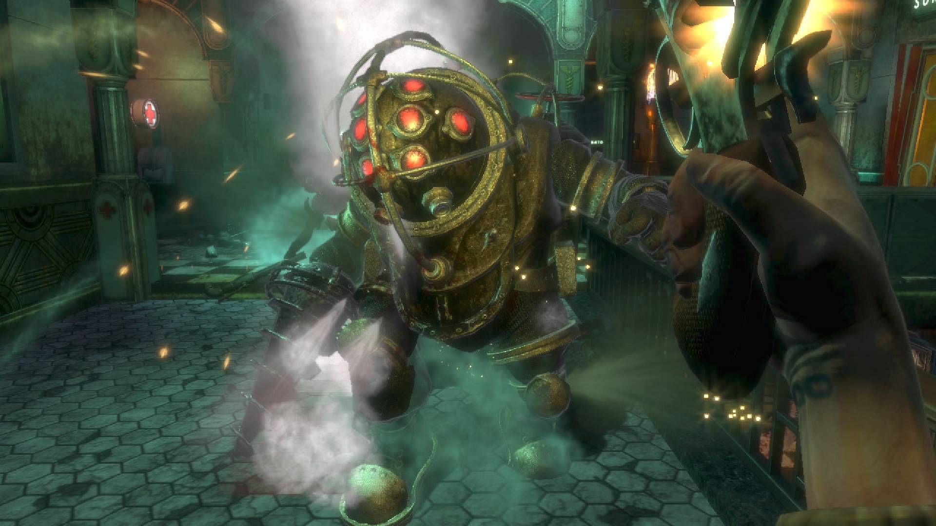 An image of a Big Daddy in Bioshock