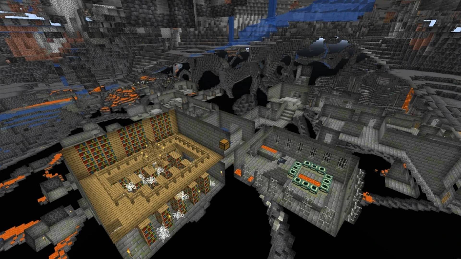 An image showcasing the exterior of a Stronghold in Minecraft