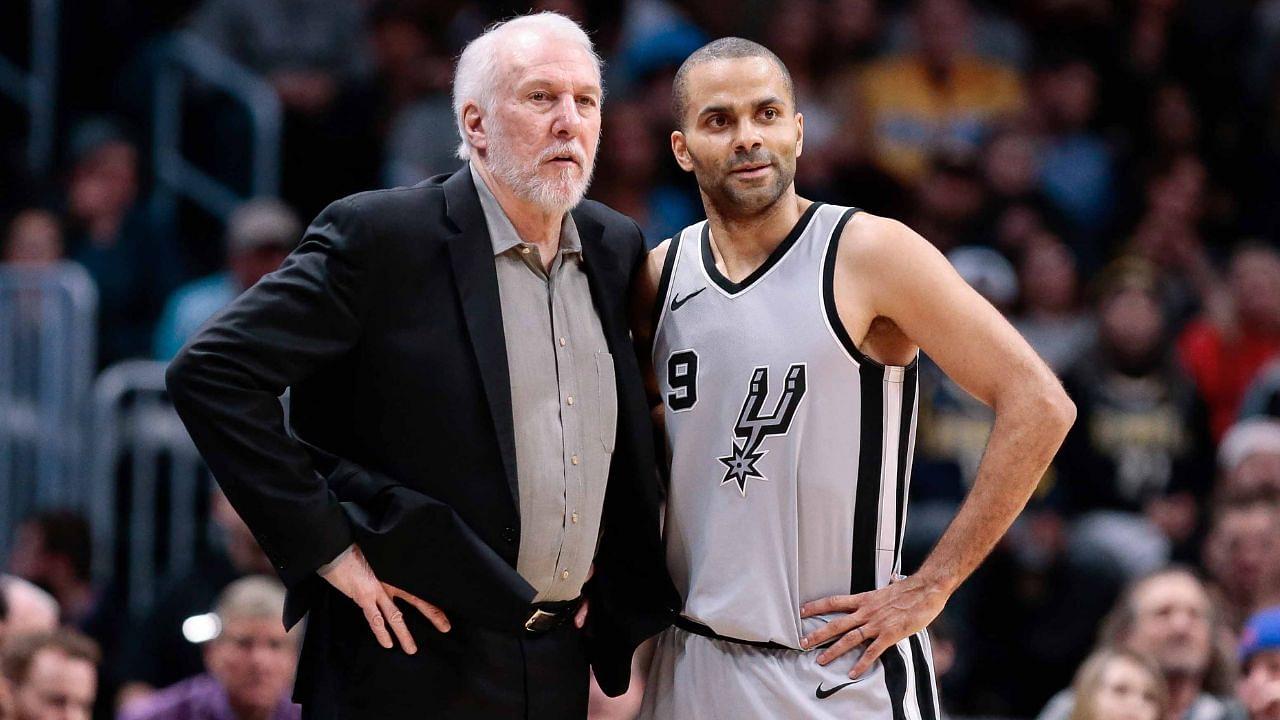 Weeks After Inking $80,000,000 Deal, Spurs HC Gregg Popovich Jokes With Tony Parker About ‘Being in Handcuffs’ at HoF Induction