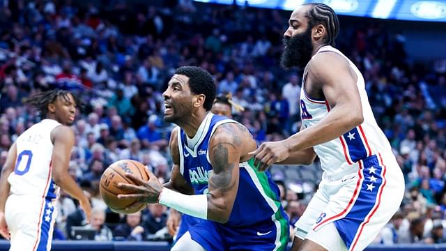 "James Harden is a Better Career Basketball Player": Skip Bayless Undermines 1x Champion Kyrie Irving's Guard Skills Amid 76ers' Tumultuous Time
