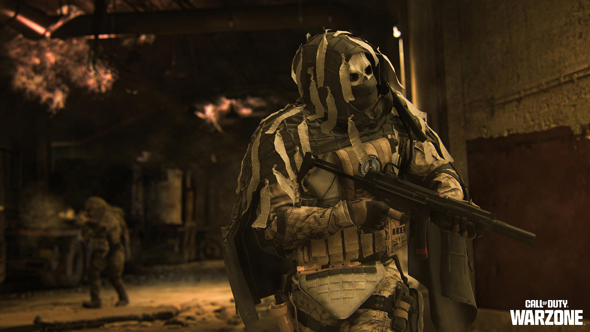 An image of a soldier looking away from the camera in Warzone 2