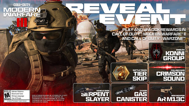 An Image of the MW3 Reveal Event Poster showcasing details
