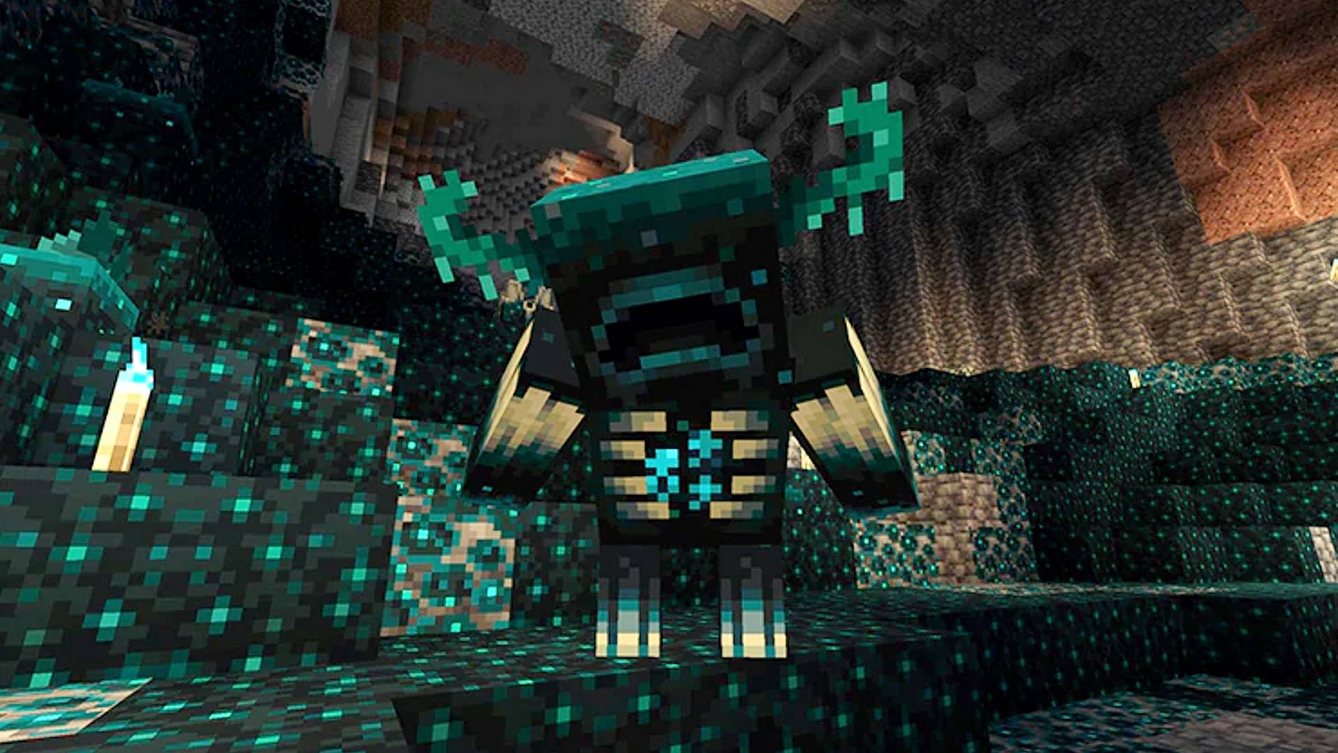 An image of the Warden in Minecraft