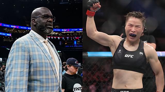 “Let’s See If I Can Take a Punch!”: 7ft 1″ Shaquille O’Neal Gets Lifted by 5ft 4″ UFC Women’s Strawweight Champion Zhang Weili