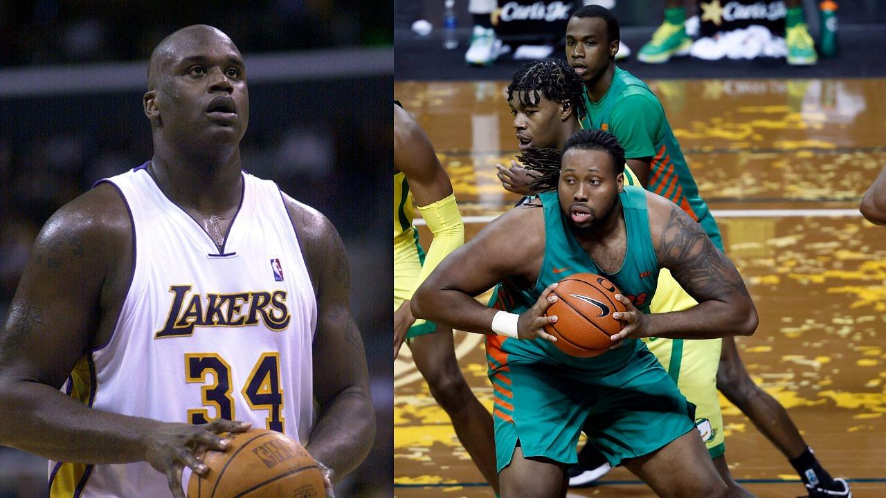 “Who Is This 6ft 8″ 340lb Paint Beast”: Shaquille O’Neal Unearths Viral D1 Athlete’s ‘Shirtless’ Domination During Local Runs