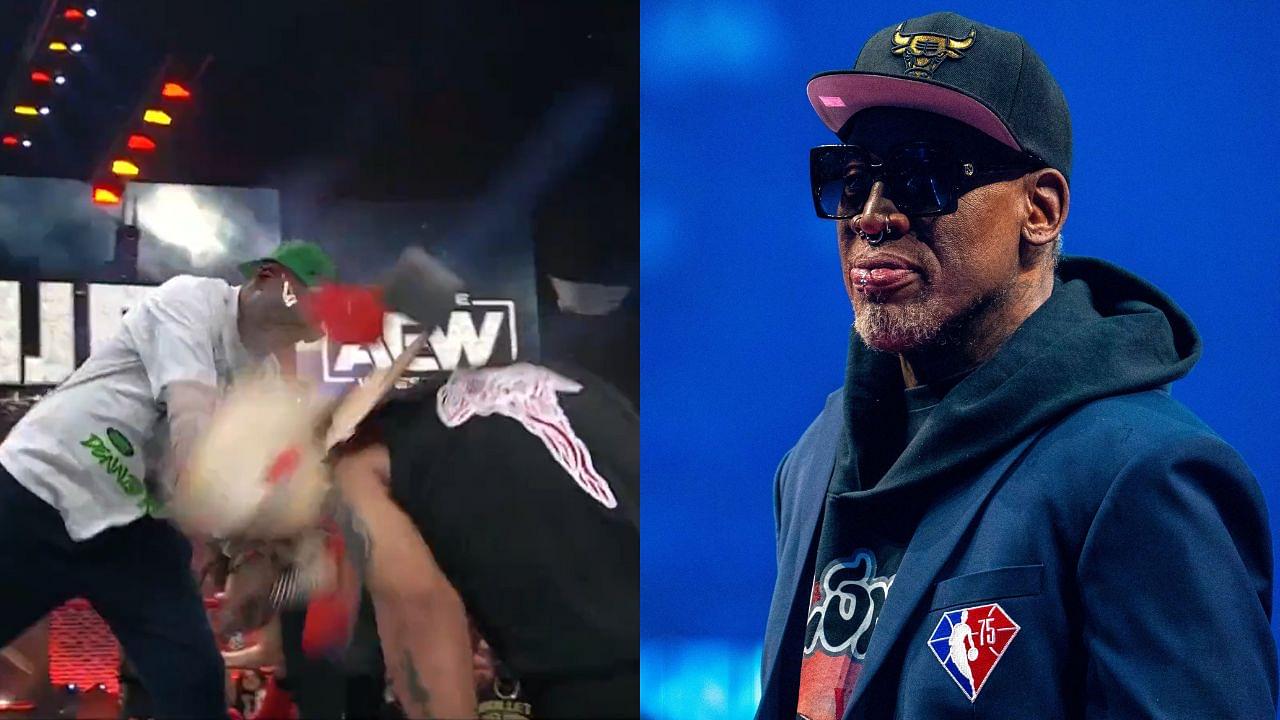 25 Years After Snagging $250,000 For 'Leaving' Michael Jordan's Bulls For WCW, Dennis Rodman Obliterates A Guitar On Former Mavs Player's Head