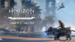 An image of the Horizon Forbidden West PC announcement poster