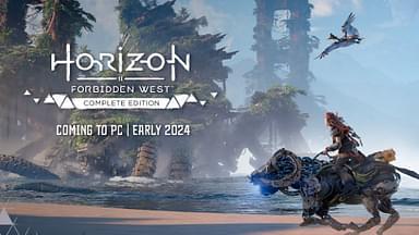 An image of the Horizon Forbidden West PC announcement poster