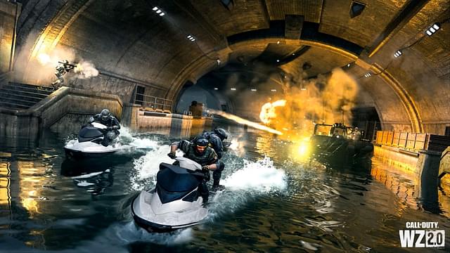 An image of Soldiers fighting in a canal in Warzone 2