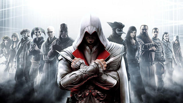 An image showing the main cover of Assassin's Creed Brotherhood