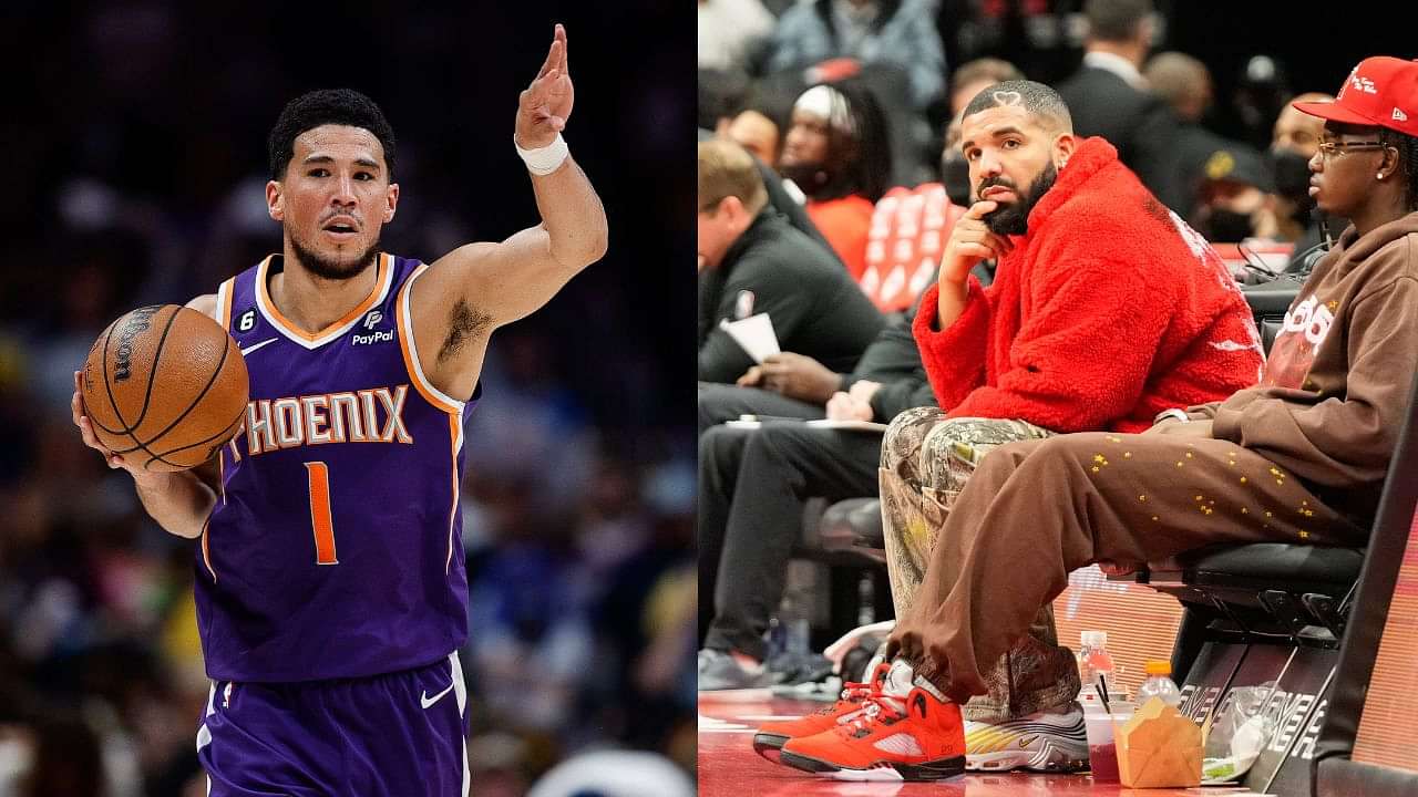Drake Wears Devin Booker's First Signature Sneaker in Arizona