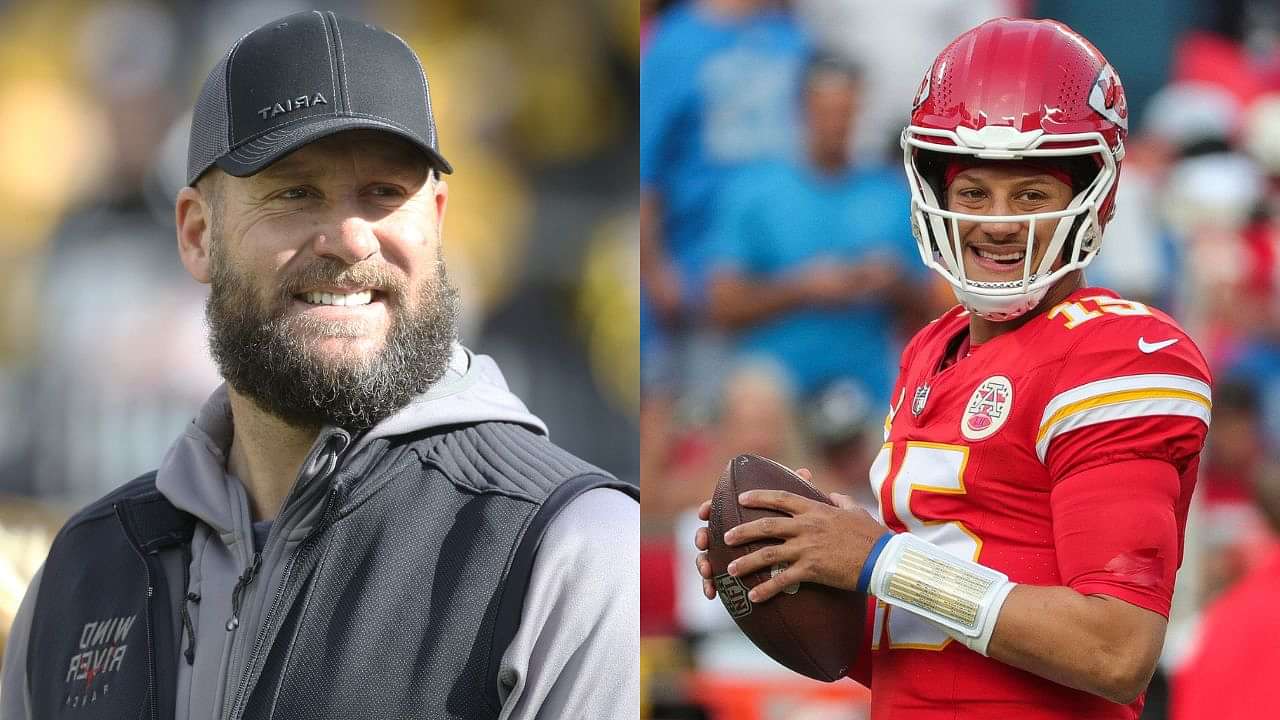 Chiefs' Patrick Mahomes asks Steelers' Ben Roethlisberger for a jersey