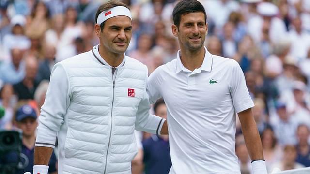Novak Djokovic celebrated with Gerard Butler after US open 2015 final against Roger Federer