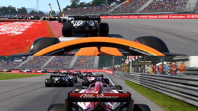 An in-game image of F1 2020