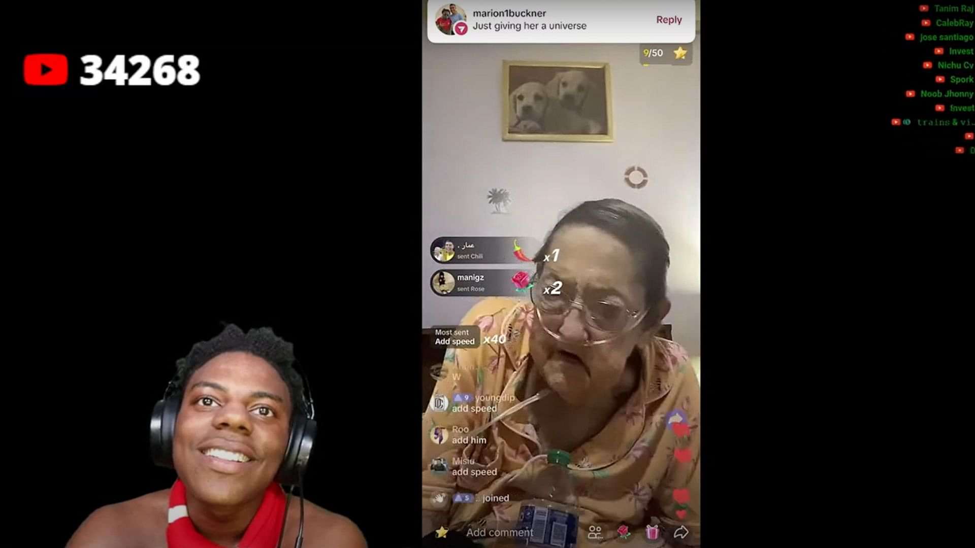 IShowSpeed sends an Old Woman a $10,000 TikTok gift and $500