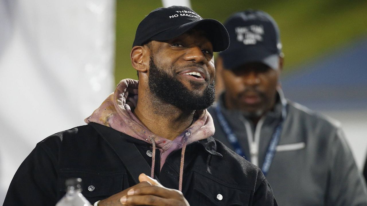 January 12, 2019 Los Angeles Lakers forward LeBron James in attendance  during the NFC Divisional Round playoff game between the game between the  Los Angeles Rams and the Dallas Cowboys at the