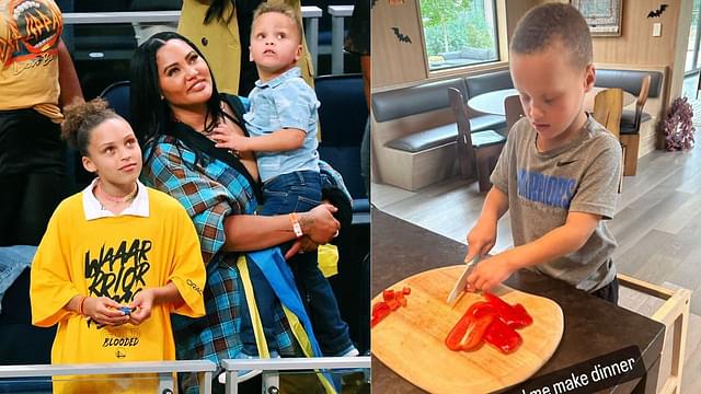 Inspired by Big Sister Riley's NBA Finals Ritual, Stephen Curry's Son Canon Helps Mom Ayesha Curry in the Kitchen