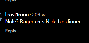 Fans react to the 'Nole' after Roger Federer posts menu