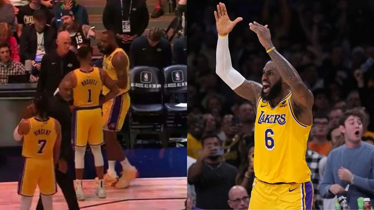 Vạch trần sự tương tác 'nóng bỏng' của LeBron James với D'Angelo Russell, Twitter của NBA ủng hộ video được chỉnh sửa 'nhanh chóng' giữa 2 ngôi sao Lakers
