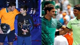 Novak Djokovic and Juan Martin del Potro helped Roger Federer trump Rafael Nadal for record
