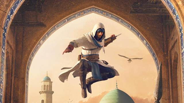 An image showing the main cover of Assassin's Creed Mirage, of the games releasing in October 2023
