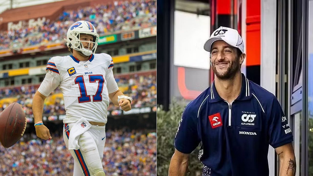 Taking F1 Star Daniel Ricciardo On The Field At First NFL Game With Josh  Allen!