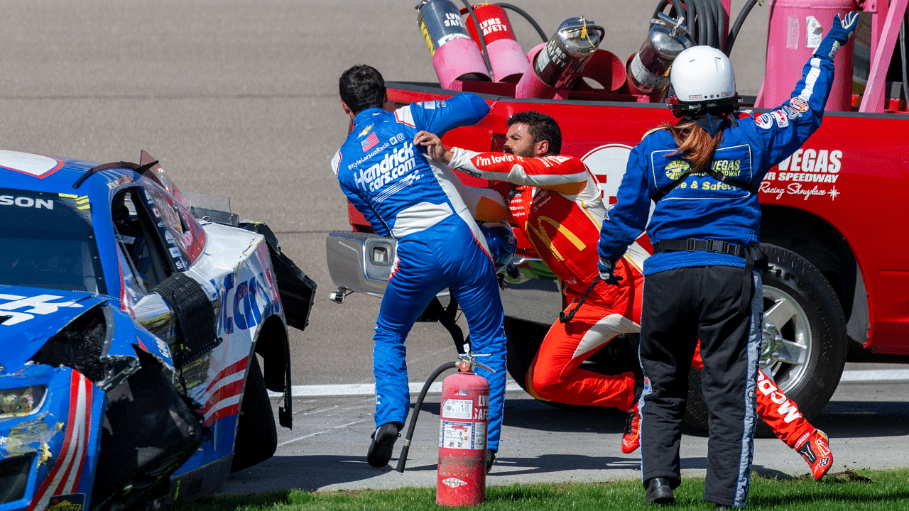 Bubba Wallace and Kyle Larson's Controversial Brawl at Las Vegas Still Fresh in the Memory of NASCAR Fans