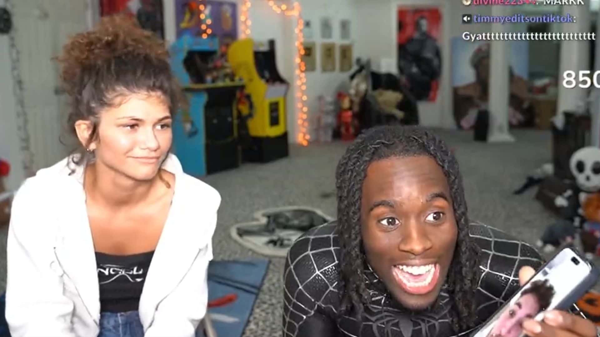 Kai Cenat pranks Adin Ross by bringing a Zendaya lookalike - The SportsRush
