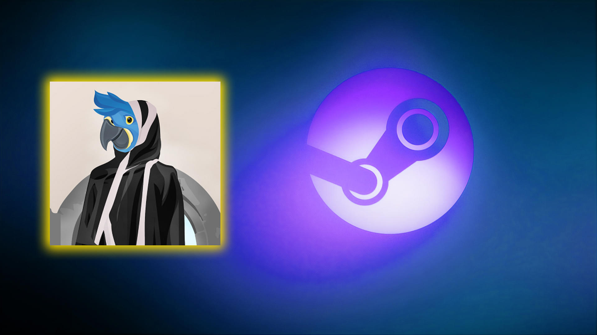 An image showing St4ck profile photo with Steam logo as background