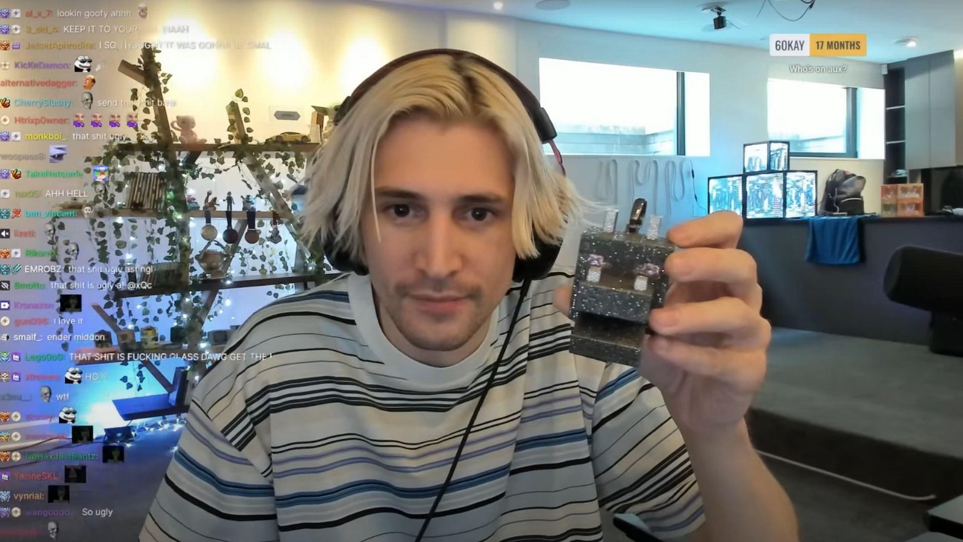 Adin Ross likes the ender dragon pendant bought by xQc and asks people to show hate towards the purchase