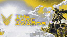 An image showing the The Game Awards logo with Zelda, one of the Nominees for Game of the Year