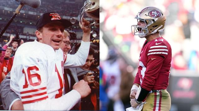 Jerry Rice Remembers Joe Montana After Watching Rockstar Brock Purdy's Coolness, Composure & Velocity Behind the Throws