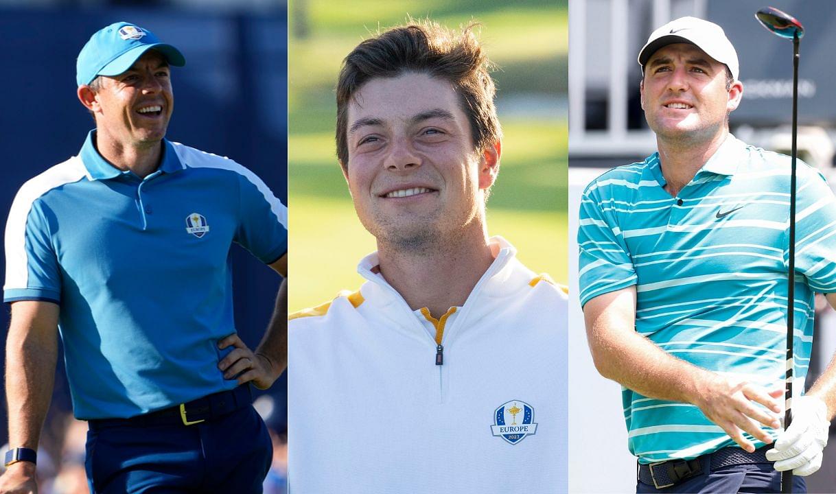 Rory McIlroy, Viktor Hovland and Scottie Scheffler