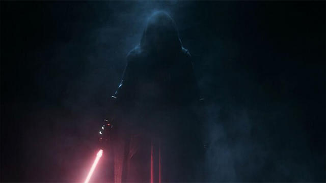 A Sith Lord in an enigmatic smoke screen in Star Wars: Knights of the Old republic