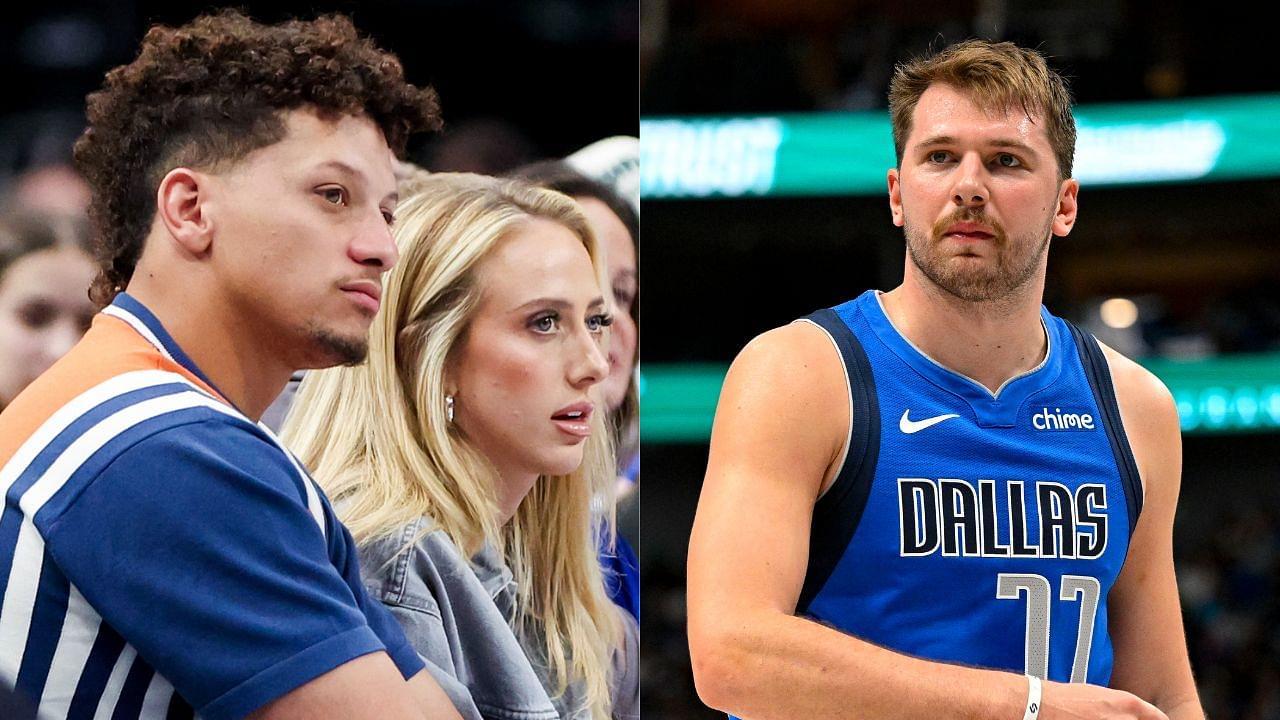 Patrick Mahomes and Wife Brittany Receive a Special Signed Gift From Luka Doncic While Attending Mavericks’ Game