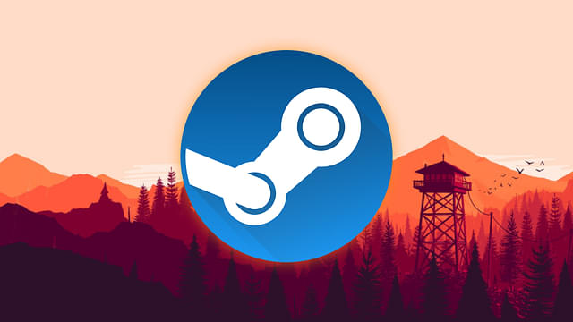 An image showing the Steam logo with Firewatch cover for Autumn Sale 2023