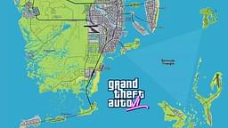 An image showing concept map for GTA 6, which includes Bermuda Triangle