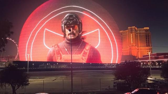 DrDisrespect advertises his YouTube channel on the Las Vegas sphere