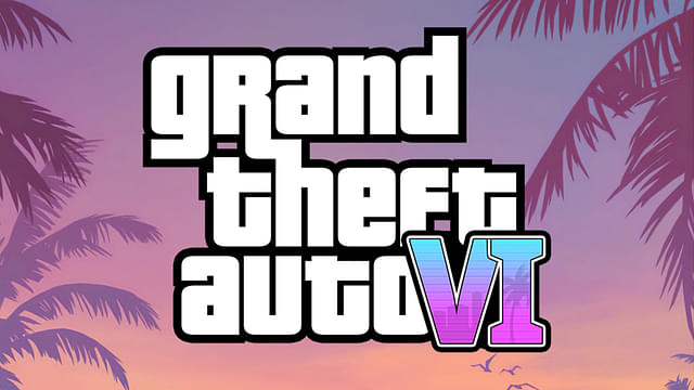 A concept GTA 6 logo cover with palm tree background