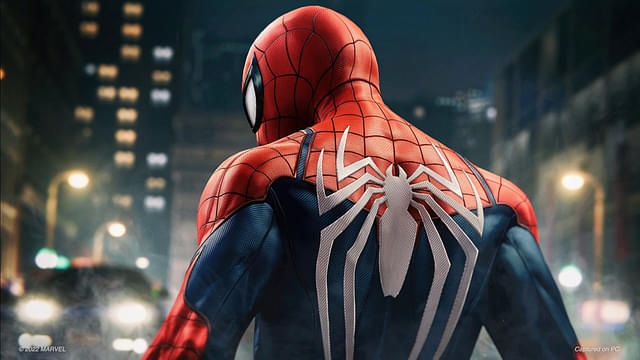 An image showing a screenshot from Marvel's Spider-Man, a game available at discount during Steam Winter Sale 2023