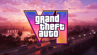 An image showing GTA 6 confirmed logo with gameplay footage screenshot at back