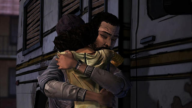 An image showing a gameplay screenshot from The Walking Dead, a game available at a discount during Steam Winter Sale 2023