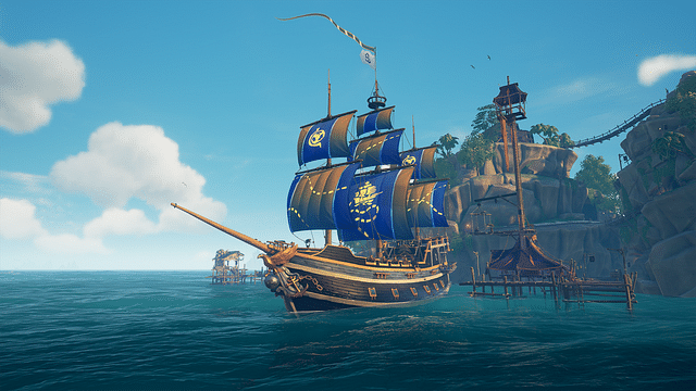 An image showing Sea of Thieves gameplay, a game which is available on Steam during Winter Sale 2023
