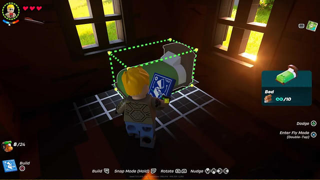 An image showing a bed in LEGO Fortnite