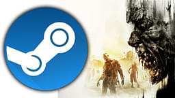 An image showing the Steam logo with Dying Light main cover