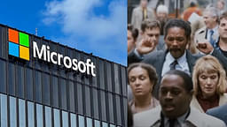 An image showing a Microsoft building and a scene from Pursuit of Happyness on right